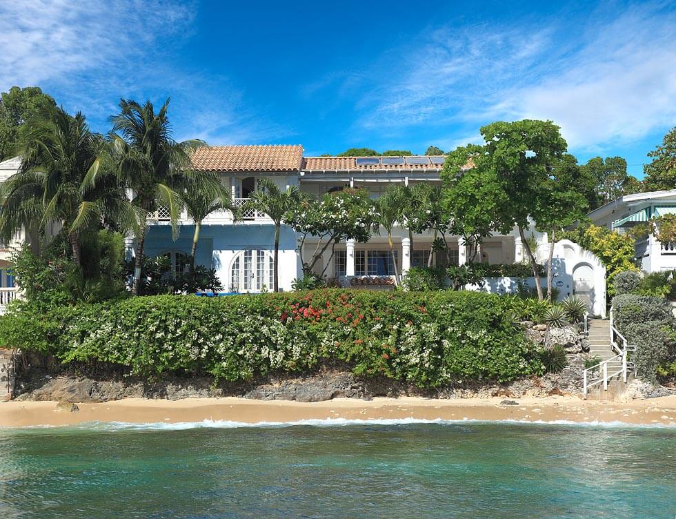 The Beach Hut Barbados villa with steps to beach