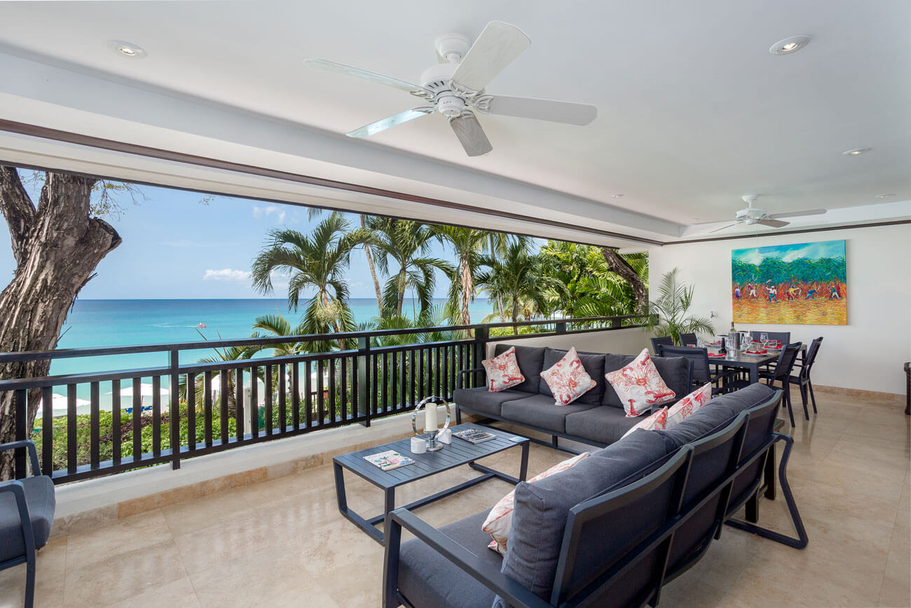 Shutters at Coral Cove balcony lounge